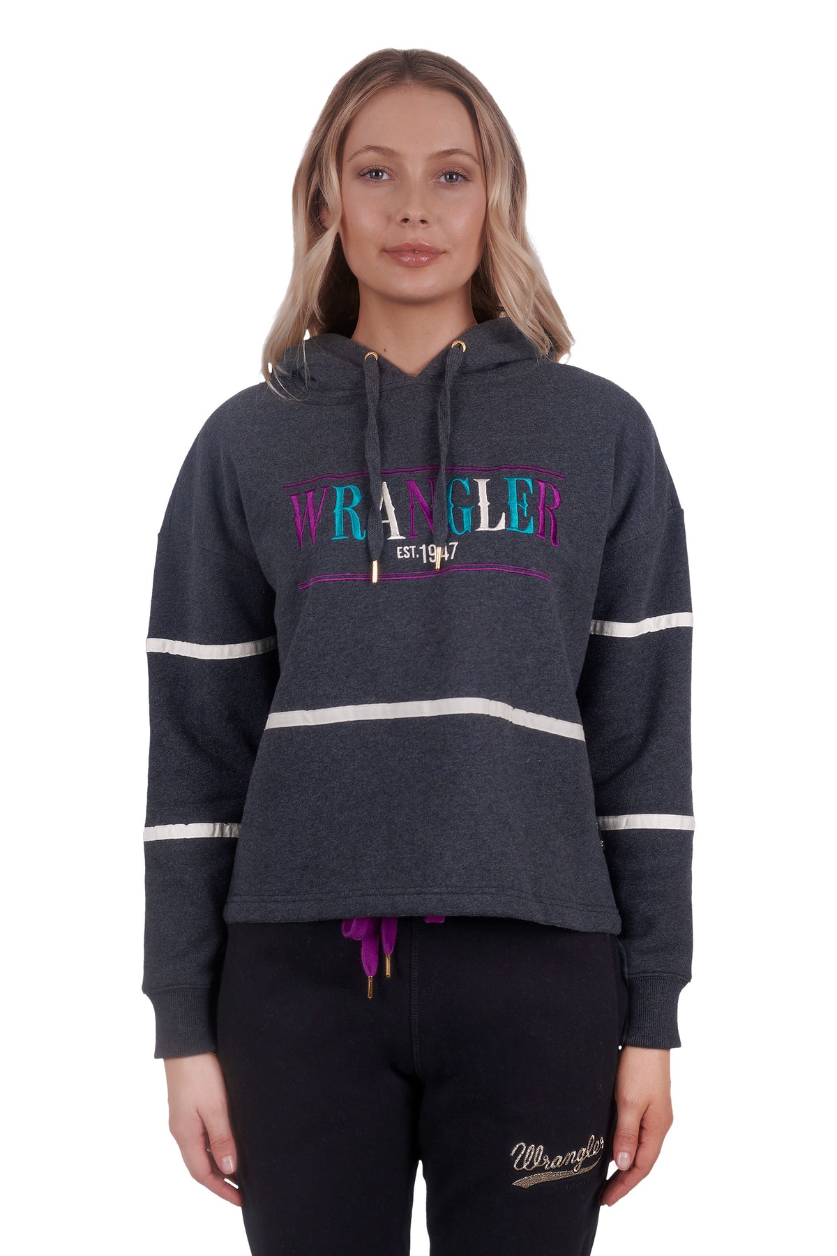 Wrangler Womens Cathie Pullover Hoodie - Charcoal