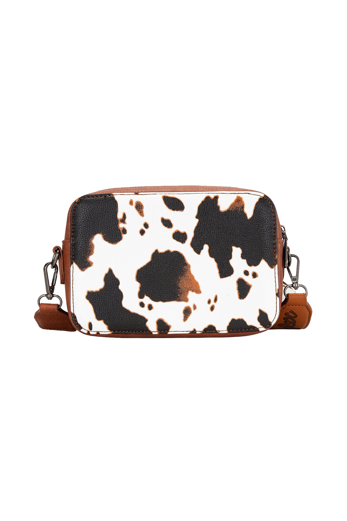 Wrangler Cow Print Small Crossbody Bag - Dark Tan