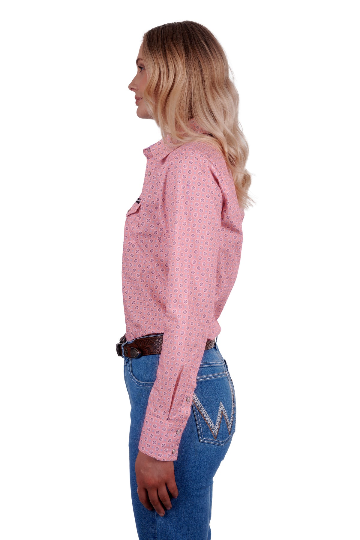 Wrangler Womens Larisa Western Shirt - Pink