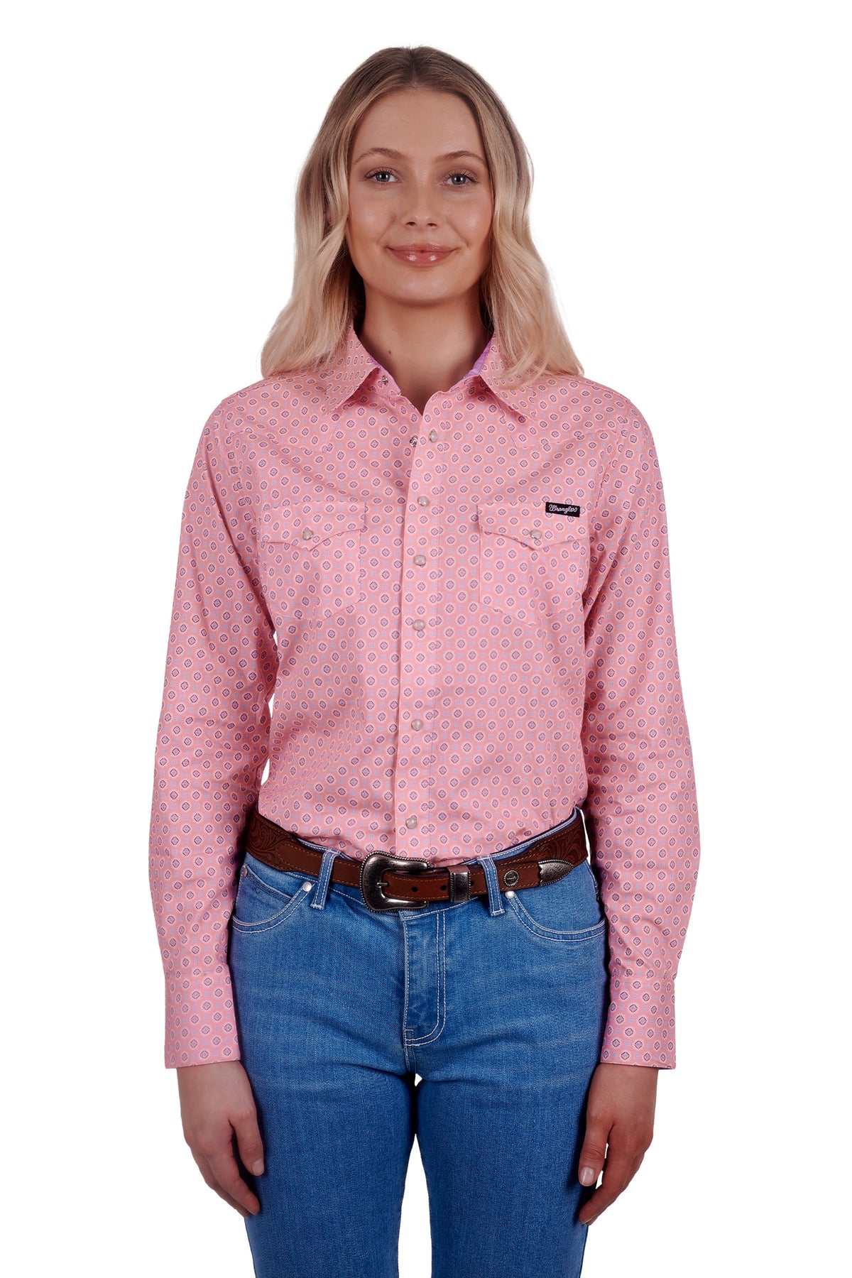 Wrangler Womens Larisa Western Shirt - Pink