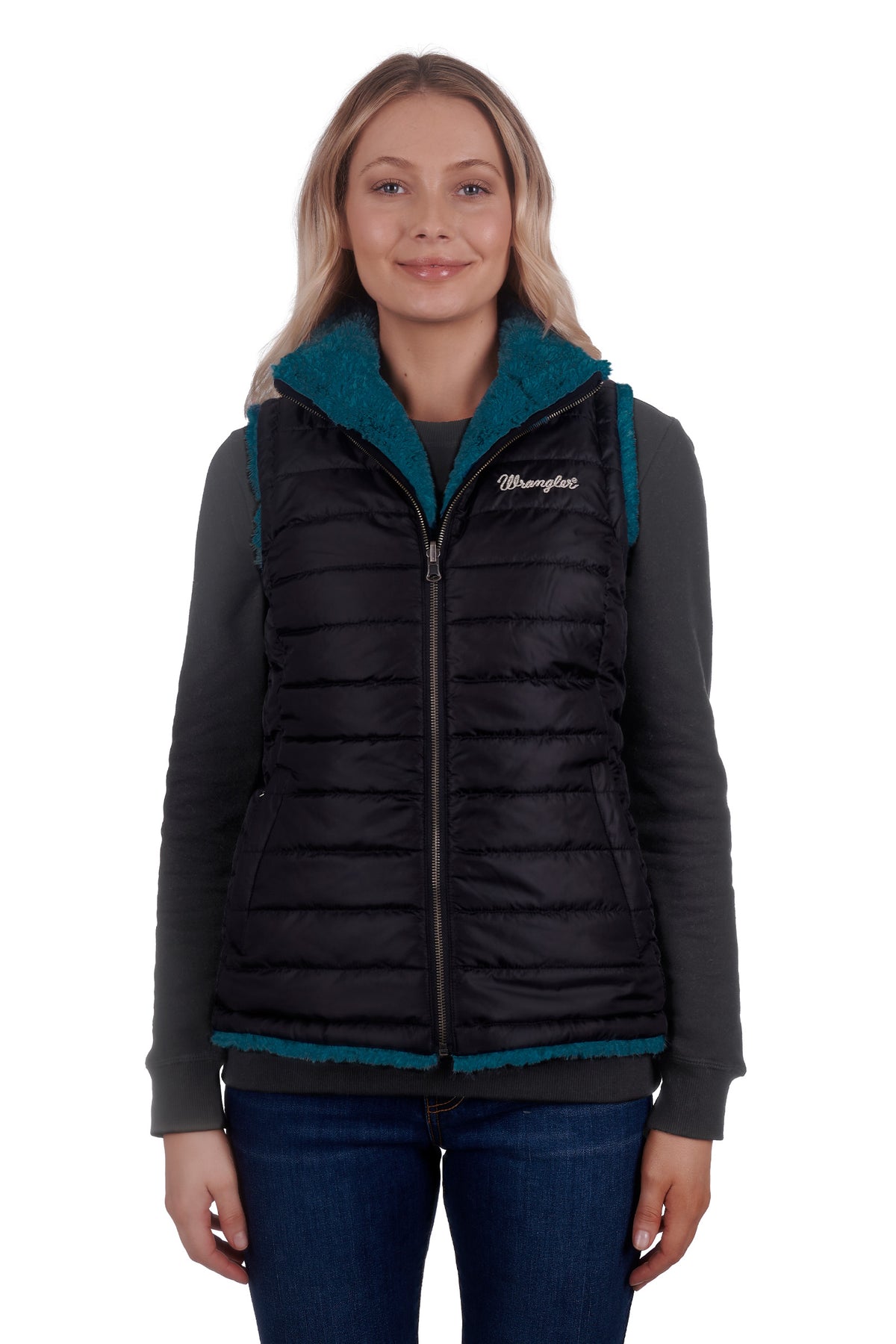 Wrangler Womens Montana Reversible Vest - Black