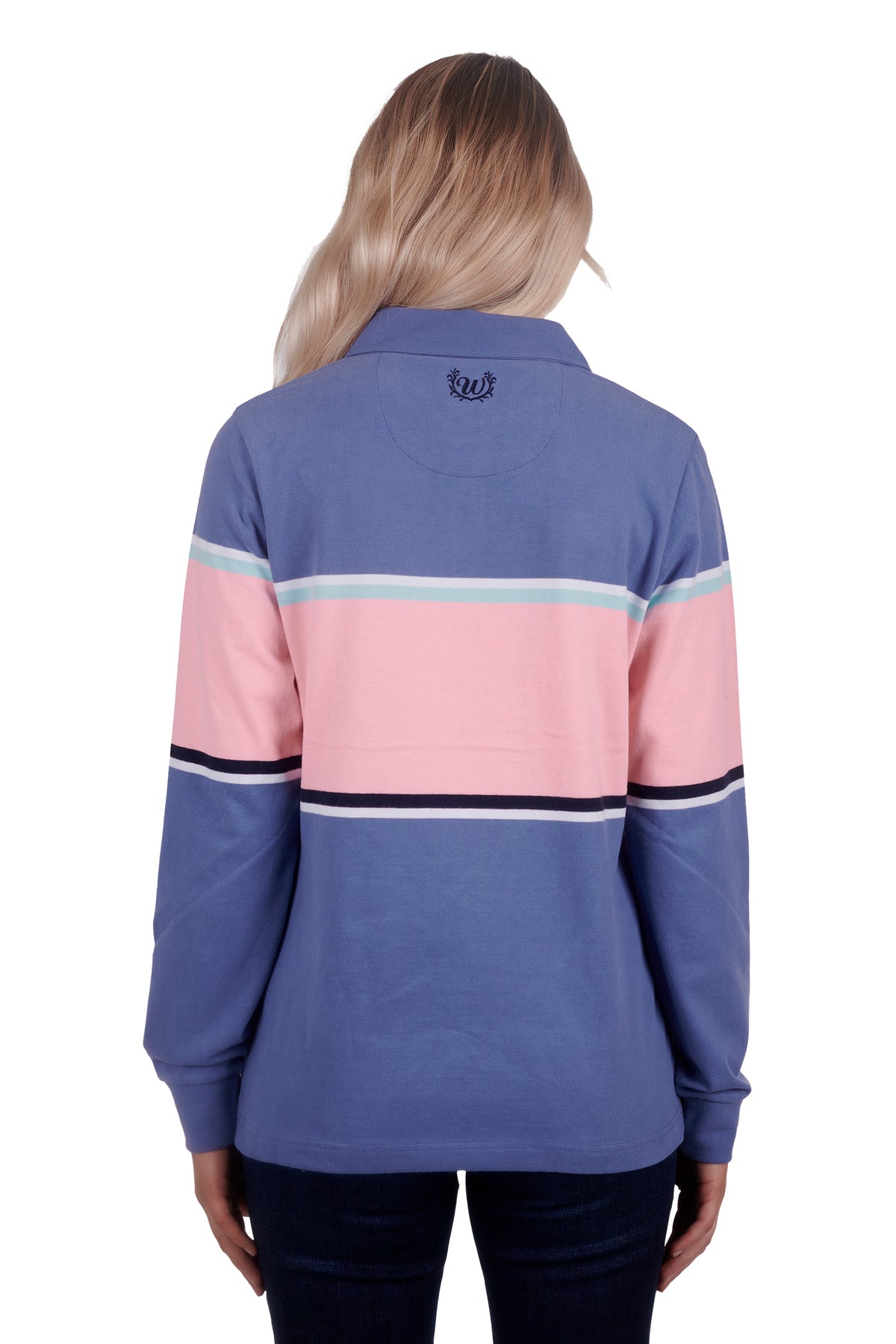 Wrangler Womens Nicki Rugby - Blue/Pink