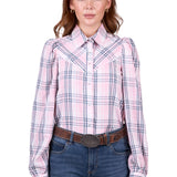 Wrangler Womens Phoeve Check Shirt - Pink