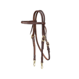 Zilco Headstall Brow Band Snap End - Brass