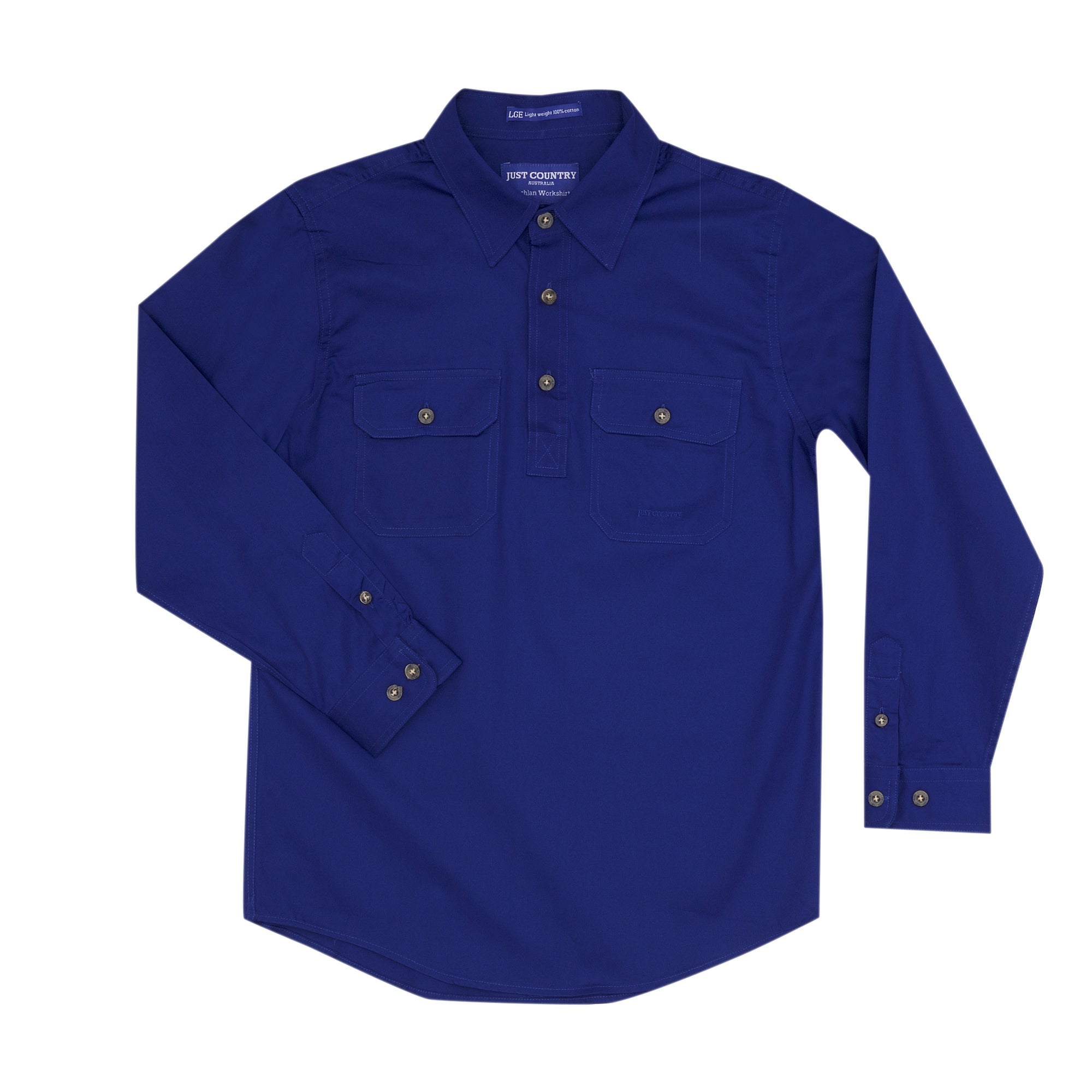 Just Country Workshirt Boys Lachlan Cobalt
