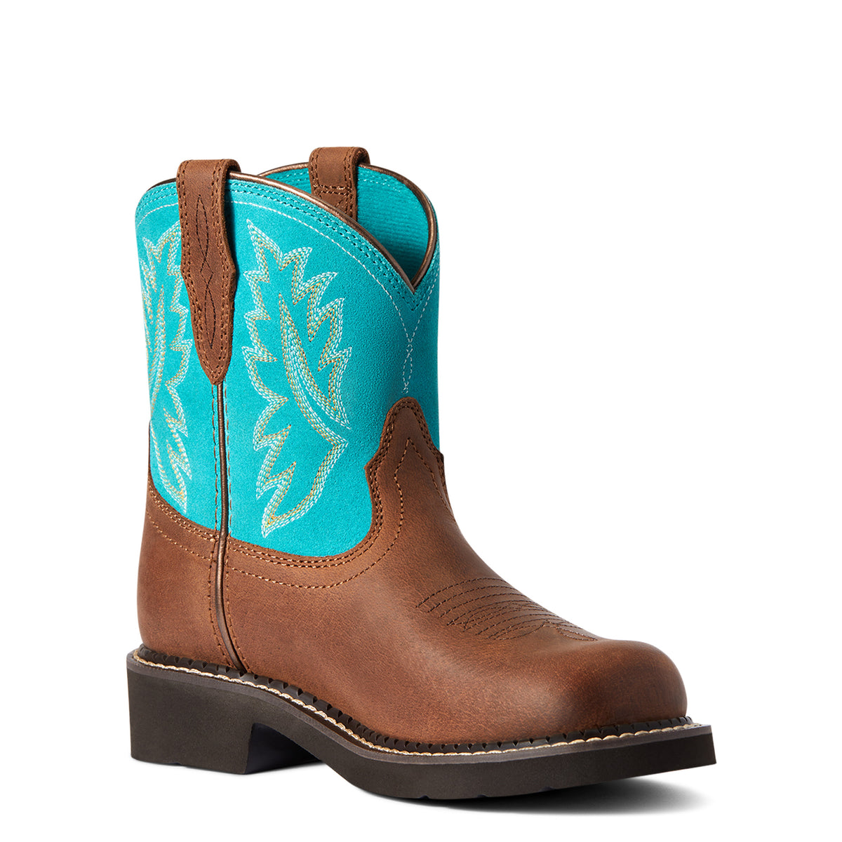 Ariat Kids Fatbaby Heritage - Distressed Brown/Turquoise