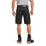 Ariat Mens Rebar Durastretch Made Tough Cargo Short - Black Digi Camo