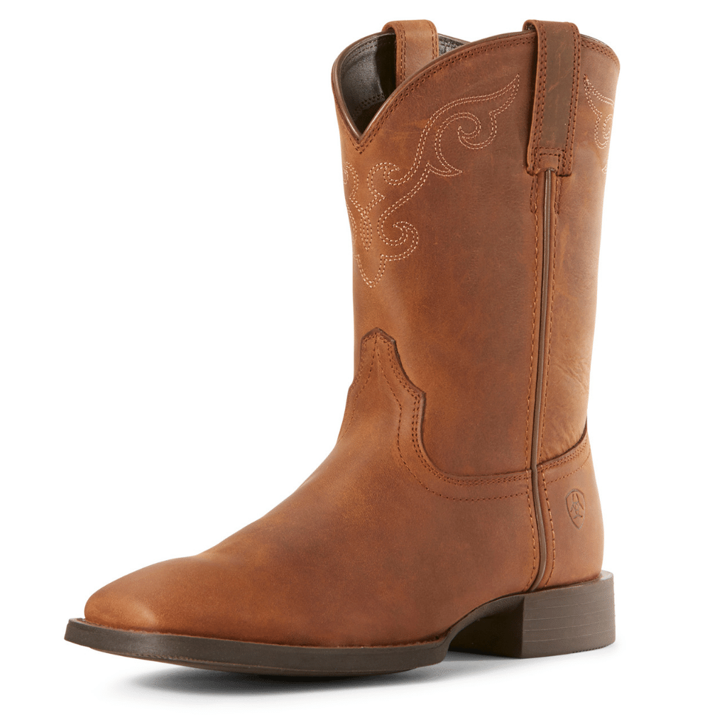 Ariat Womens Heritage Roper Wide Square Toe Distressed Brown Bairnsdale Horse Centre