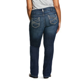 Ariat Womens REAL Mid Rise Boot Cut Jeans - Entwined Marine