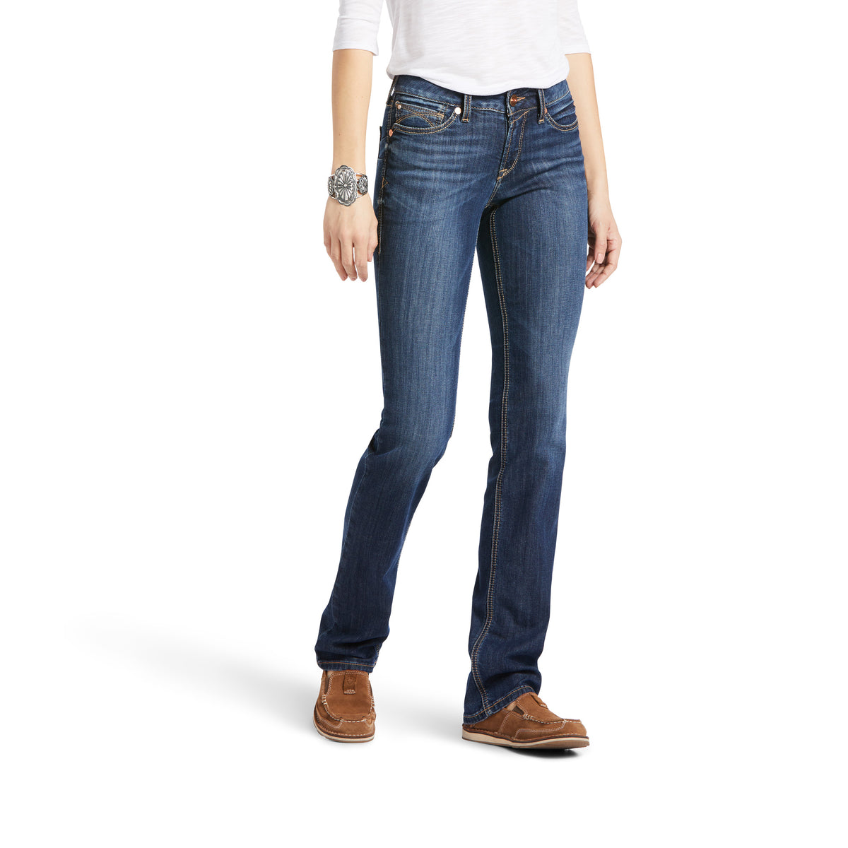 Ariat Womens Real Perfect Rise Stackable Straight Leg - Analise Burbank