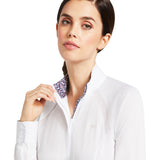 Ariat Womens Sunstopper Pro 2.0 Show Shirt - White/Jethro