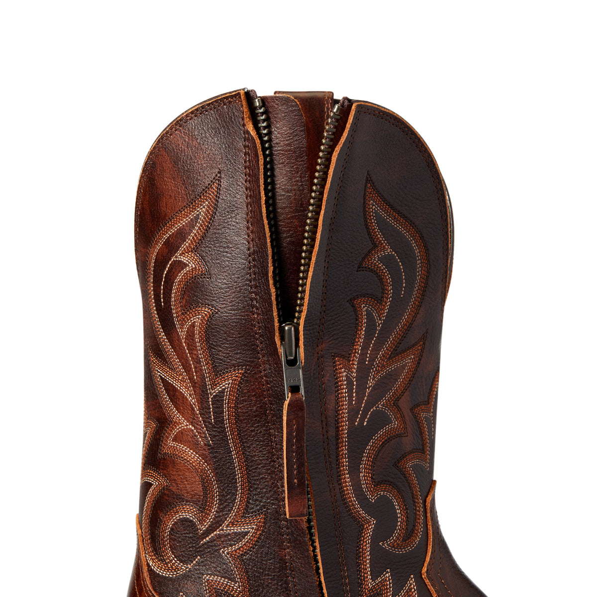 Ariat Mens Slim Zip Ultra Hand Stained Red - Brown