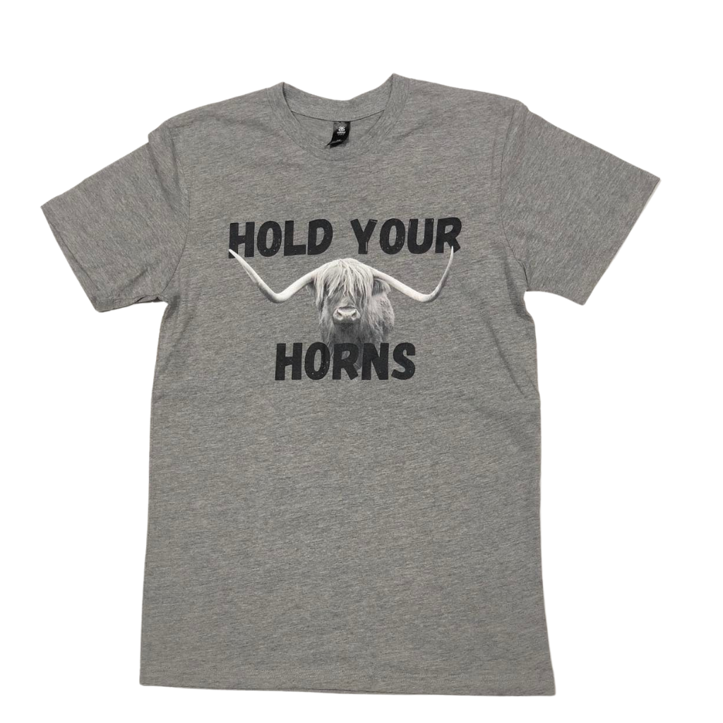 Hold Your Horns Tee - Grey