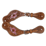 Fort Worth Floral Carved Spur Straps