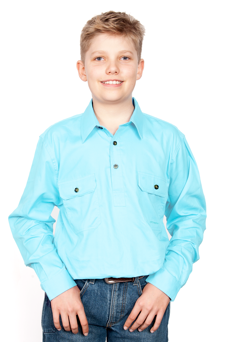 Just Country Boys Lachlan Workshirt - Duck Egg Blue