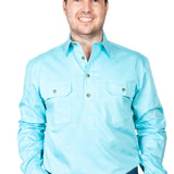 Just Country Mens Cameron Workshirt - Duck Egg Blue