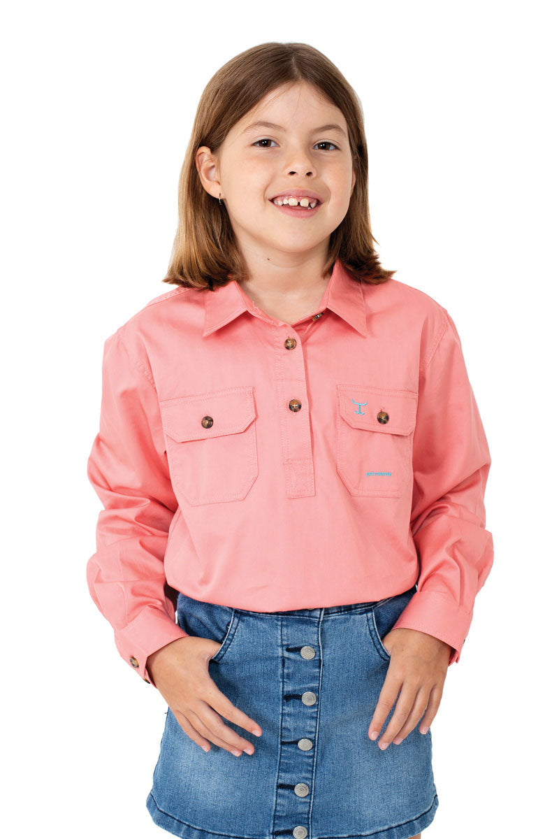 Just Country Girls Kenzie Workshirt - Blush