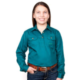 Just Country Girls Kenzie Workshirt - Forrest Green