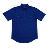 Just Country Mens Adam Short Sleeve Workshirt - Cobalt