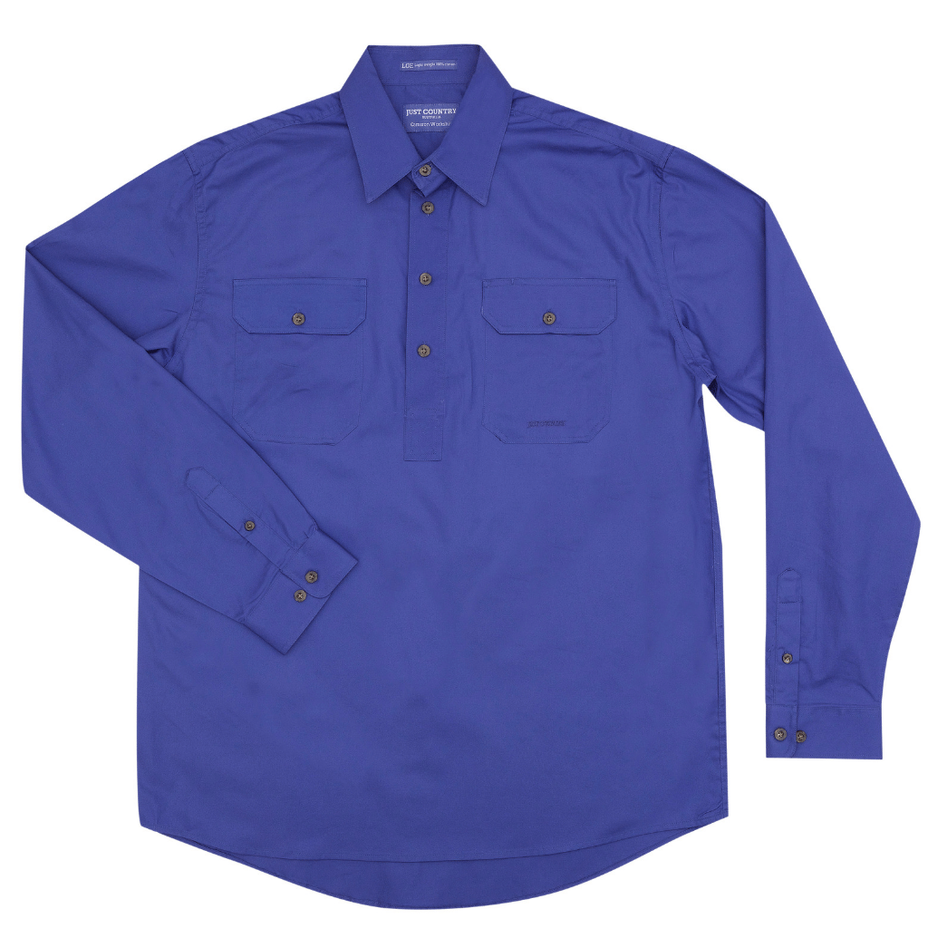 Just Country Mens Cameron Workshirt - Blue