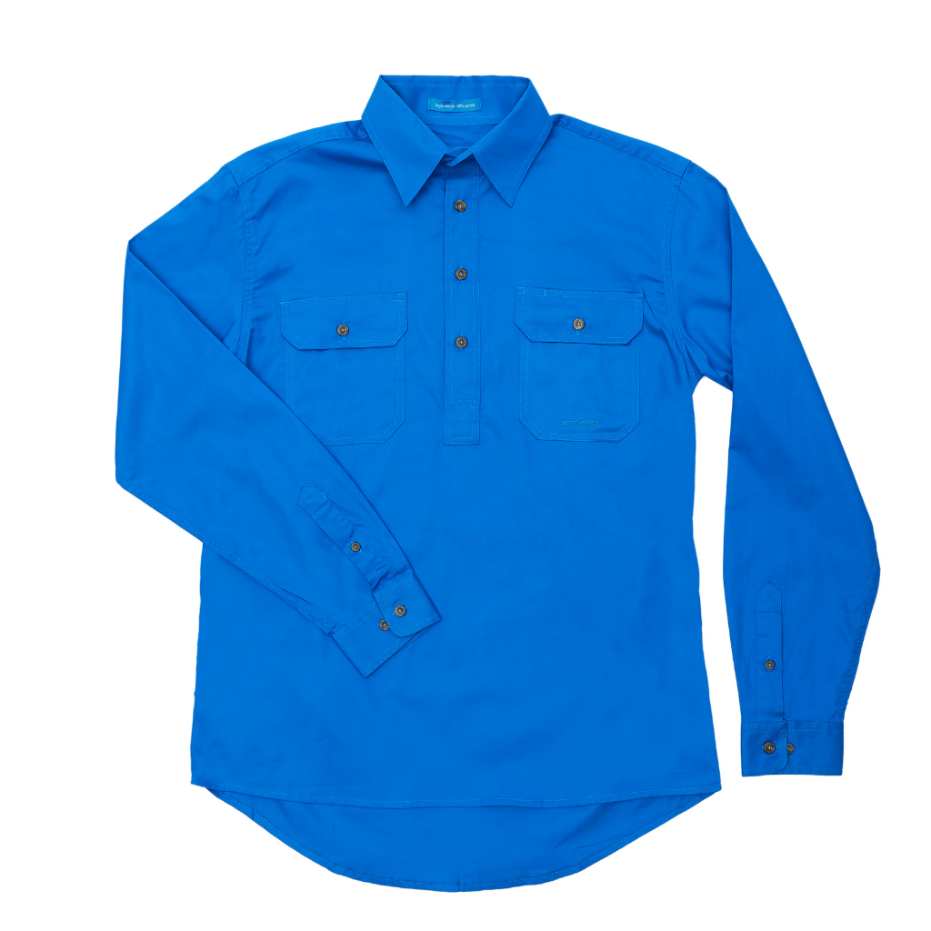 Just Country Mens Cameron Workshirt - Blue Jewel