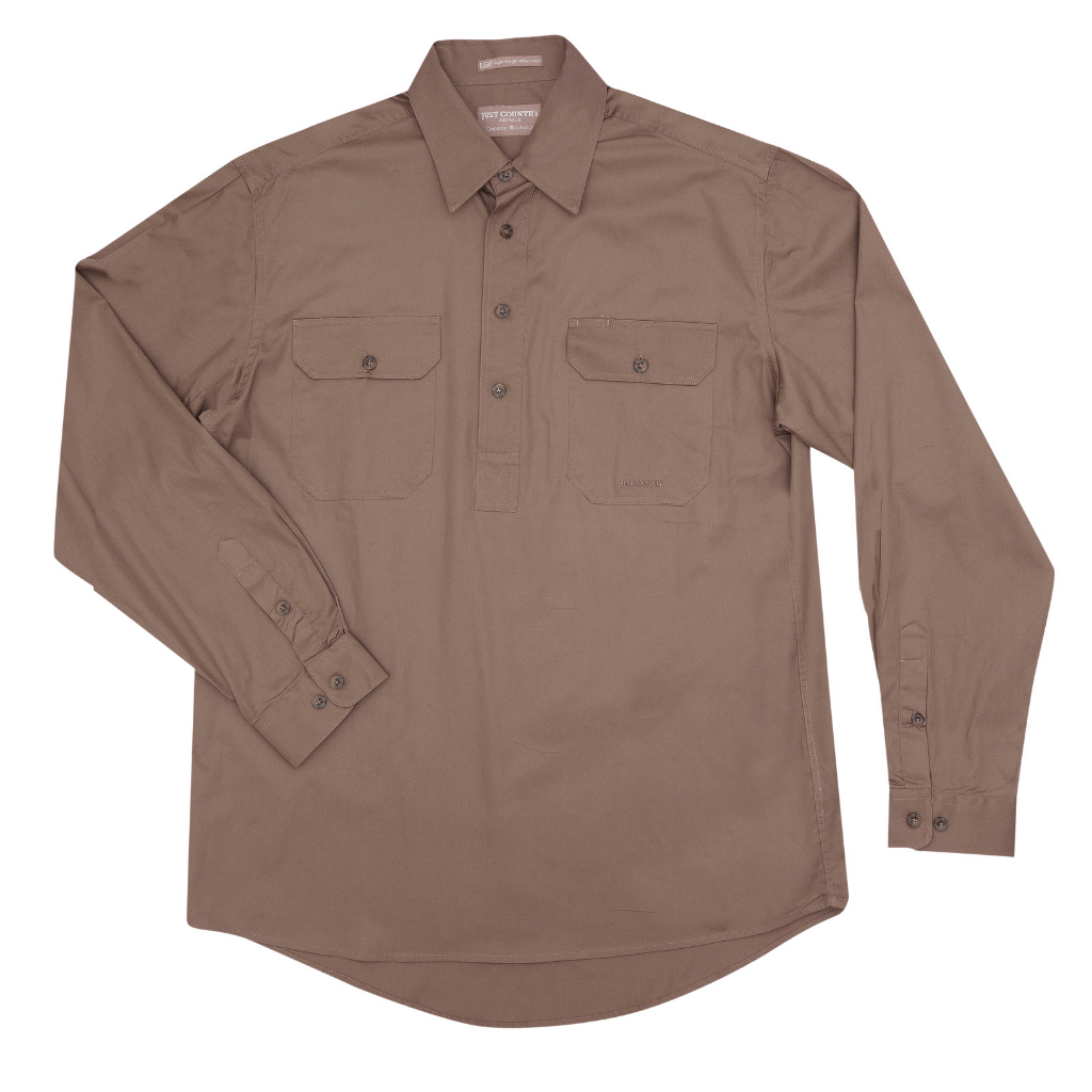 Just Country Mens Cameron Workshirt - Brown