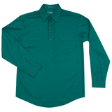 Just Country Mens Cameron Workshirt - Dark Green