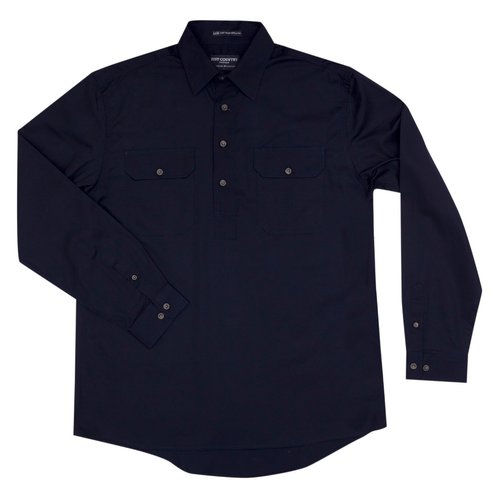 Just Country Mens Cameron Workshirt - Navy