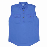Just Country Mens Jack Sleeveless Workshirt - Blue