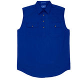 Just Country Mens Jack Sleeveless Workshirt - Cobalt