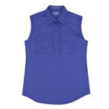 Just Country Womens Kerry Sleeveless Workshirt - Blue