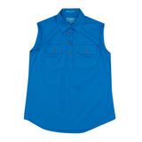 Just Country Womens Kerry Sleeveless Workshirt - Blue Jewel
