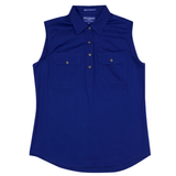 Just Country Womens Kerry Sleeveless Workshirt - Cobalt