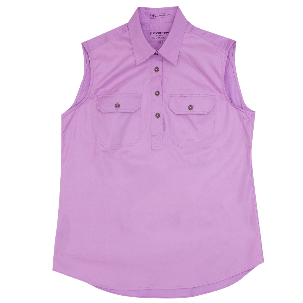 Just Country Womens Kerry Sleeveless Workshirt - Orchid