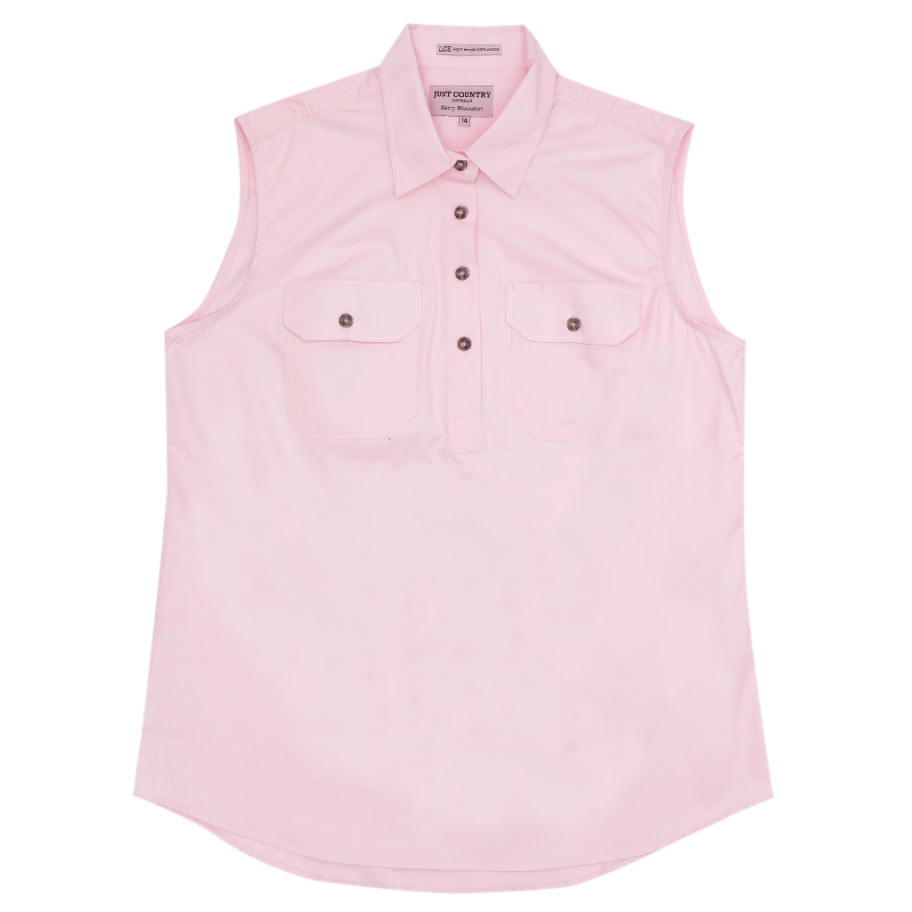 Just Country Womens Kerry Sleeveless Workshirt - Pink