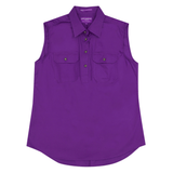 Just Country Womens Kerry Sleeveless Workshirt - Purple