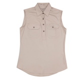 Just Country Womens Kerry Sleeveless Workshirt - Stone