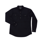Just Country Womens Jahna Half Button Workshirt - Black