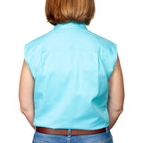 Just Country Womens Kerry Sleeveless Workshirt - Duck Egg Blue