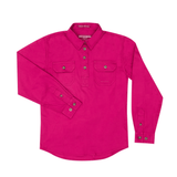 Just Country Girls Kenzie Workshirt - Magenta