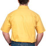 Just Country Mens Adam Short Sleeve Workshirt - Mustard