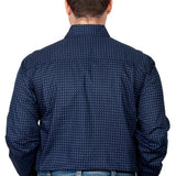 Just Country Mens Austin Full Button Print Shirt - Navy/Grey Print