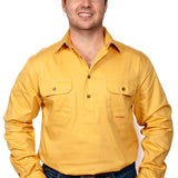 Just Country Mens Cameron Workshirt - Mustard