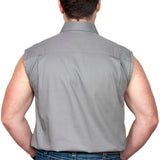 Just Country Mens Jack Sleeveless Workshirt - Steel Grey