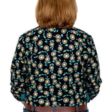 Just Country Womens Georgie Half Button Print Shirt - Black Sunflowers