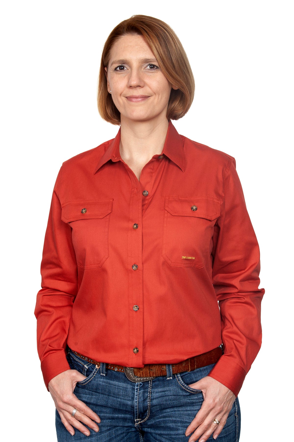 Just Country Womens Brooke Workshirt - Rust