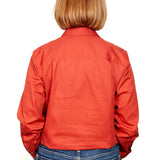 Just Country Womens Jahna Half Button Workshirt - Rust