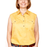 Just Country Womens Kerry Sleeveless Workshirt - Mustard