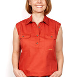 Just Country Womens Kerry Sleeveless Workshirt - Rust