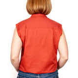 Just Country Womens Kerry Sleeveless Workshirt - Rust